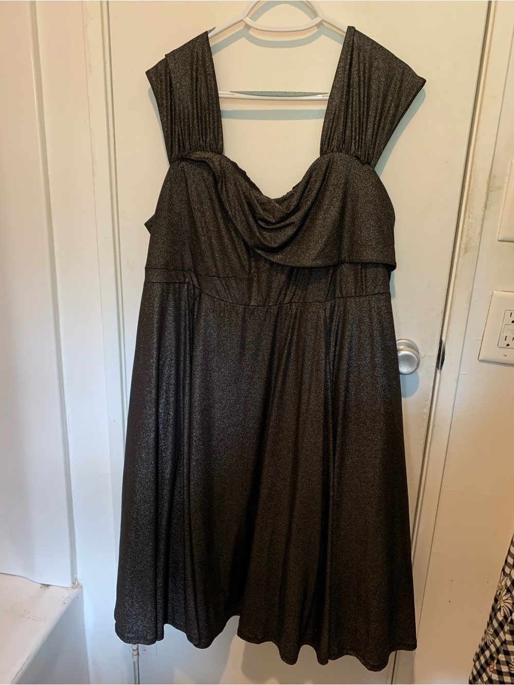 Metallic silver dress